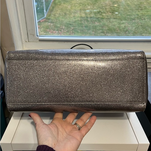 EUC Retail $398 Kate Spade NY Mavis Street Glitter Taden Tote Bag in Anthracite - Picture 13 of 13